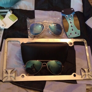 American Choppers Metal License plate cover/performance brake pad+